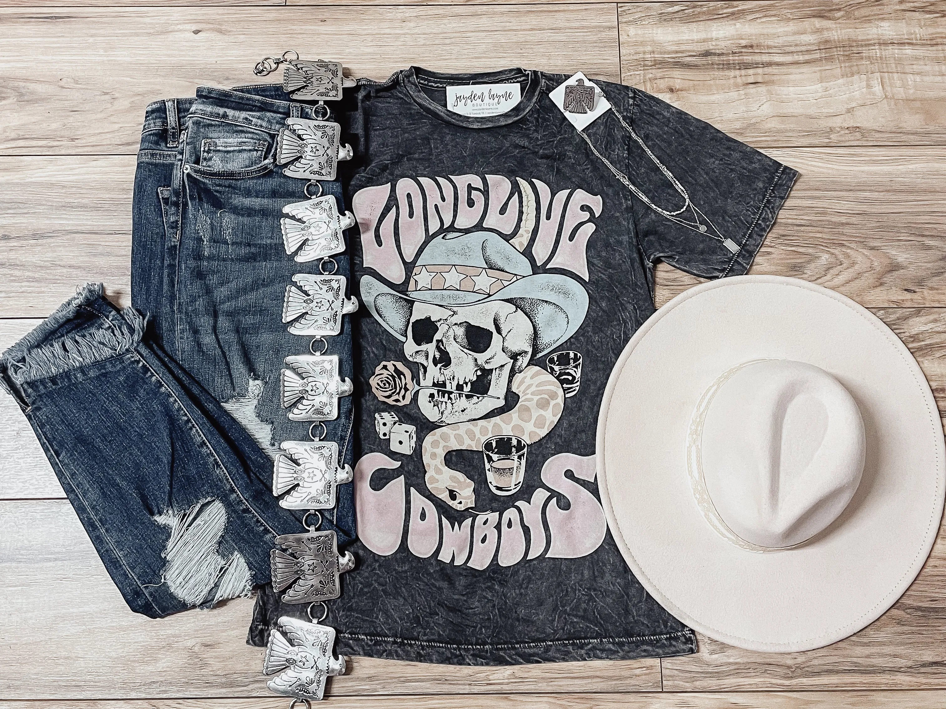 Long Live Cowboys mineral bf tee