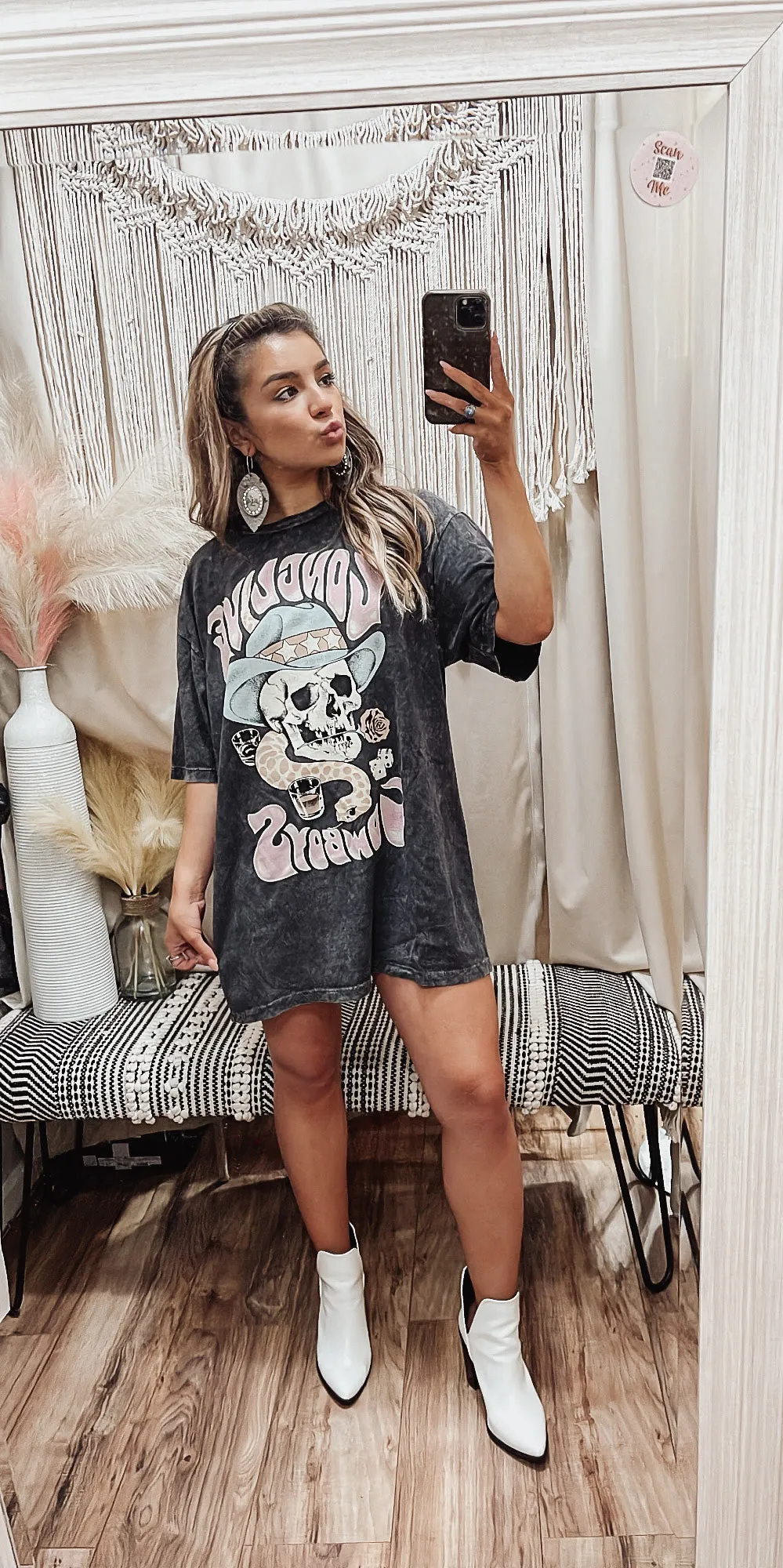 Long Live Cowboys mineral bf tee
