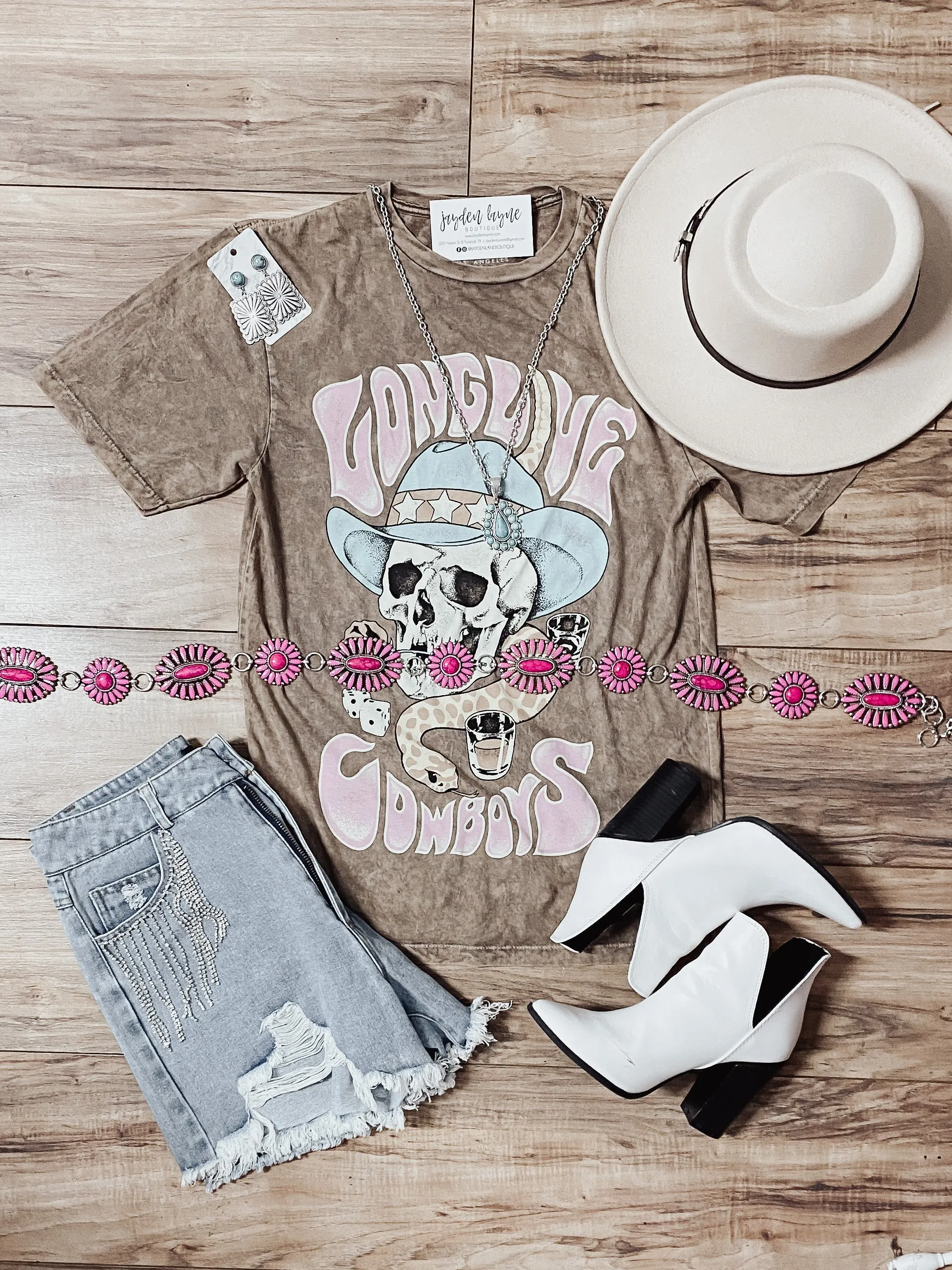 Long Live Cowboys mineral bf tee