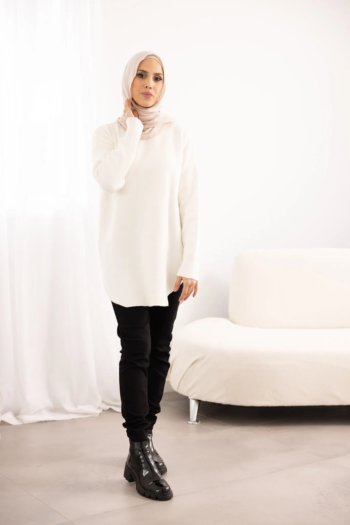 Loop Hem Knit Top
