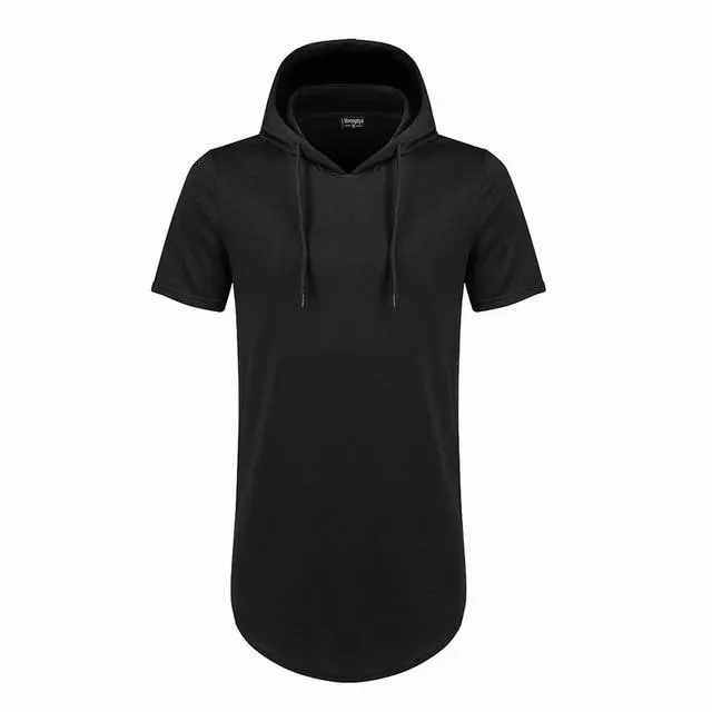Luxury Hooded Long T-Shirt - 4 Colors