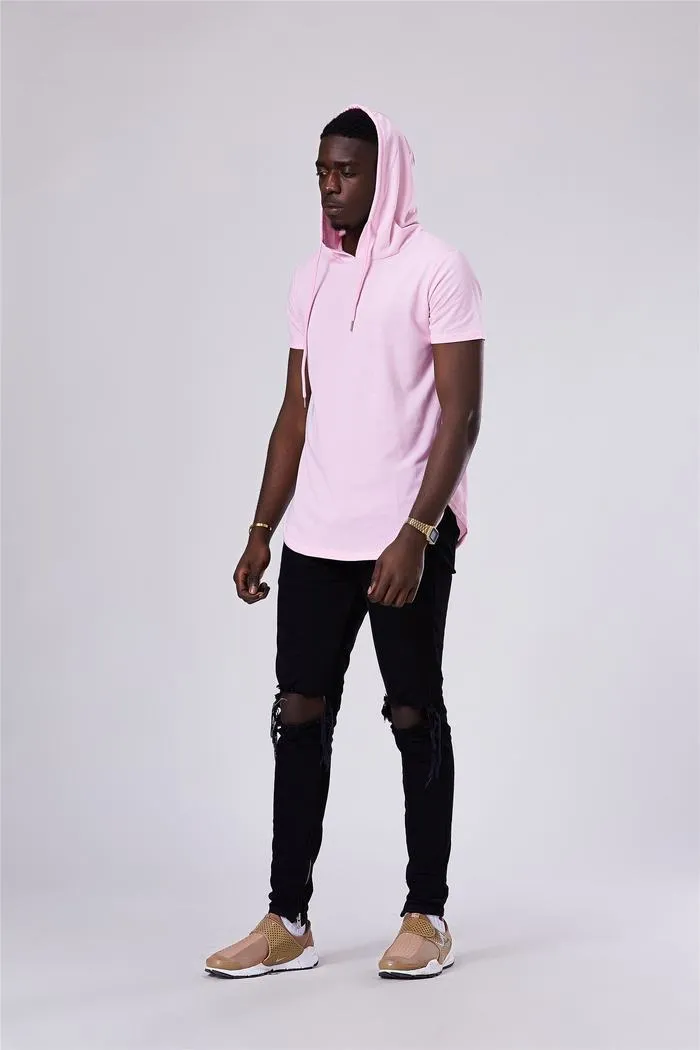 Luxury Hooded Long T-Shirt - 4 Colors