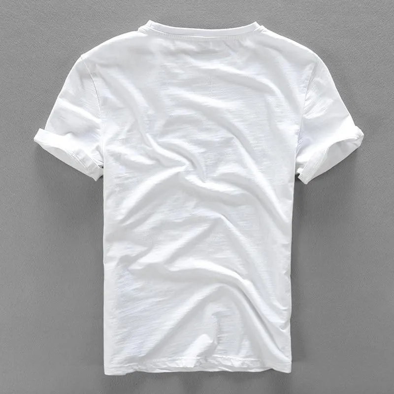 Luxury Linen Embroidered Tree T-Shirt