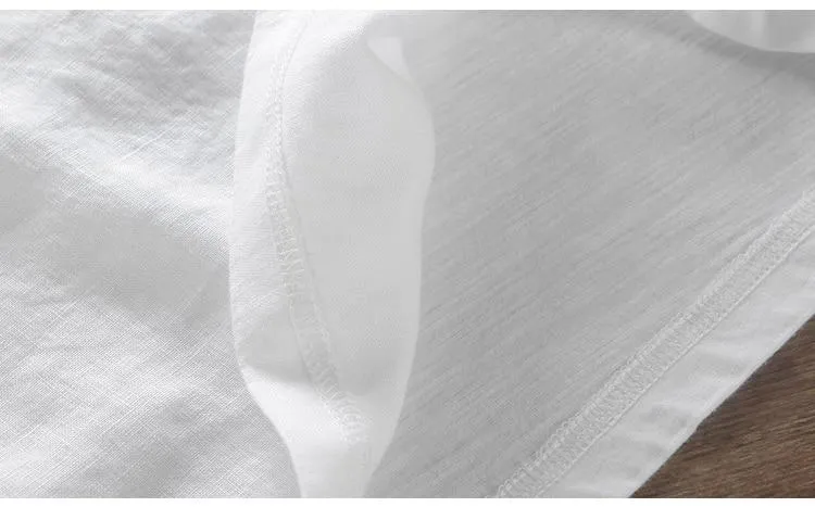Luxury Linen Embroidered Tree T-Shirt