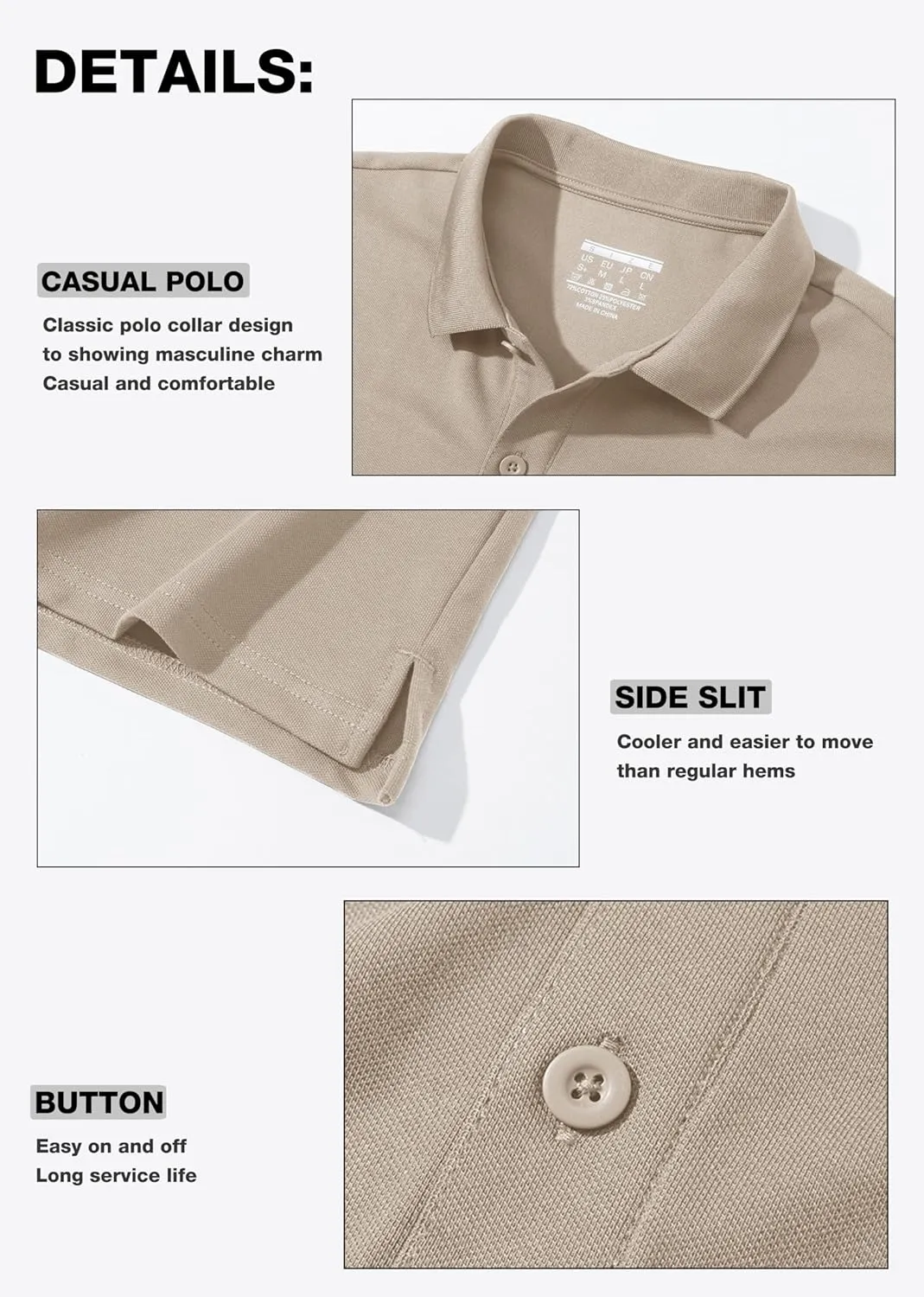 MAGCOMSEN Mens Polo Shirt Short Sleeve Golf Polo Shirt Cotton Pique Tennis Polo Shirt Lightweight Casual Shirt