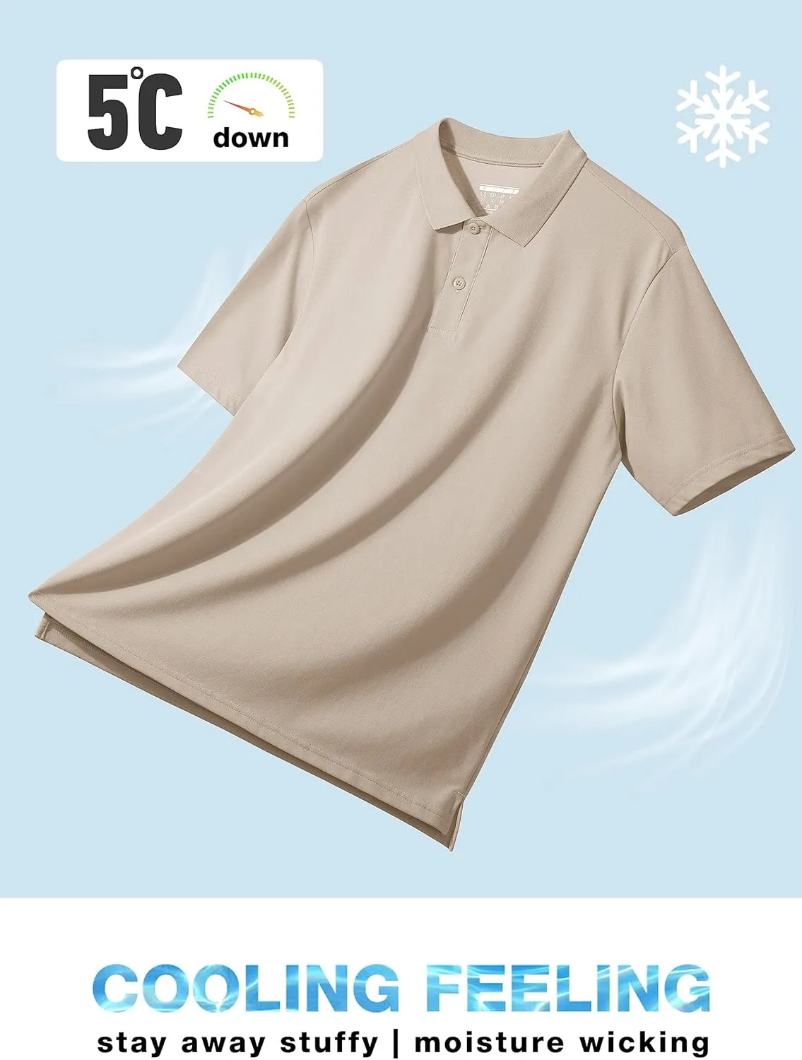 MAGCOMSEN Mens Polo Shirt Short Sleeve Golf Polo Shirt Cotton Pique Tennis Polo Shirt Lightweight Casual Shirt