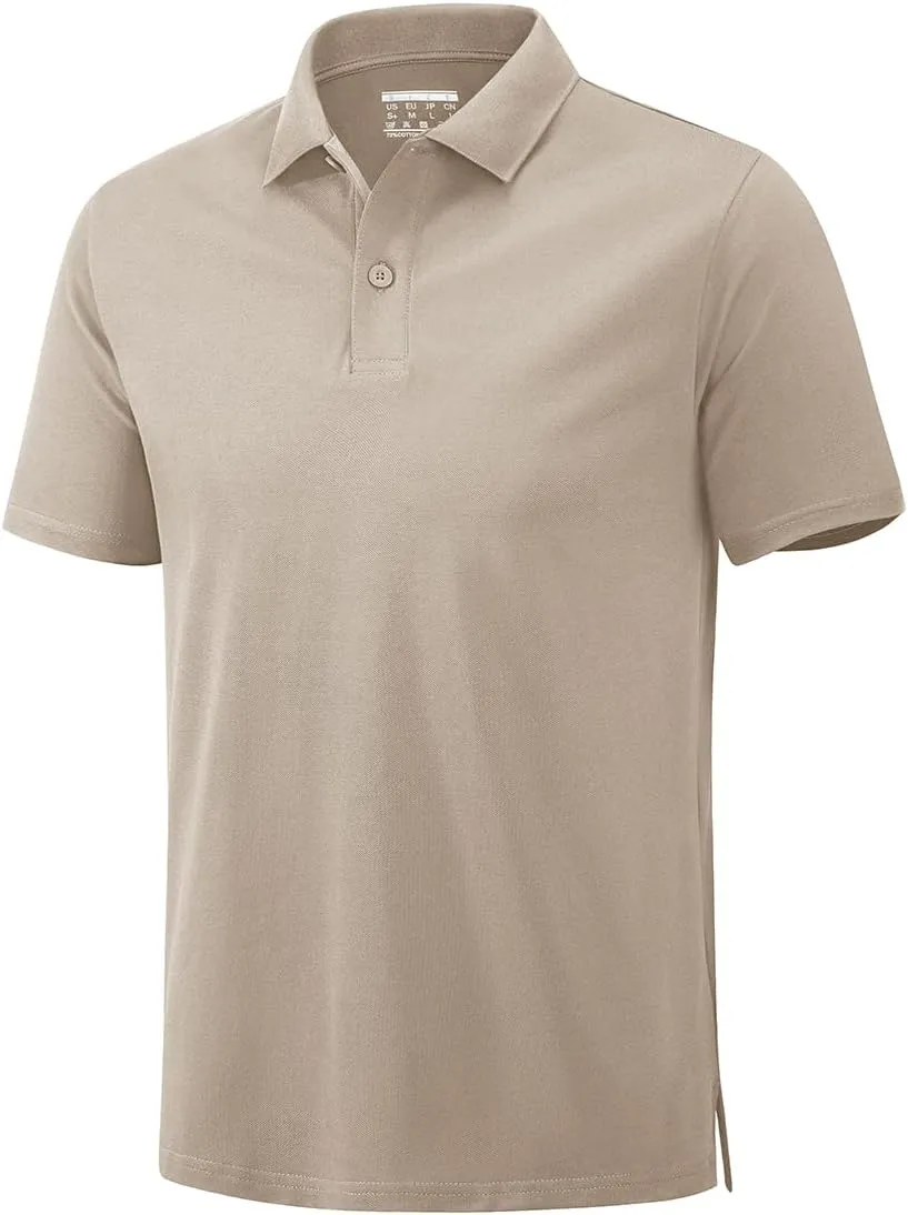 MAGCOMSEN Mens Polo Shirt Short Sleeve Golf Polo Shirt Cotton Pique Tennis Polo Shirt Lightweight Casual Shirt
