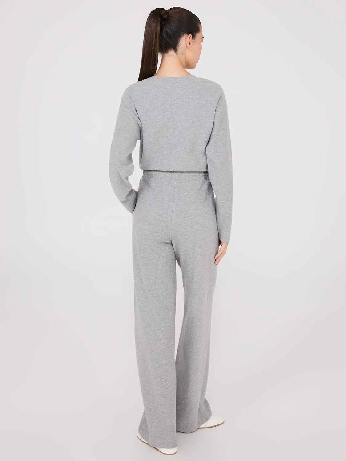 Melange Brushed Ribbed Pants