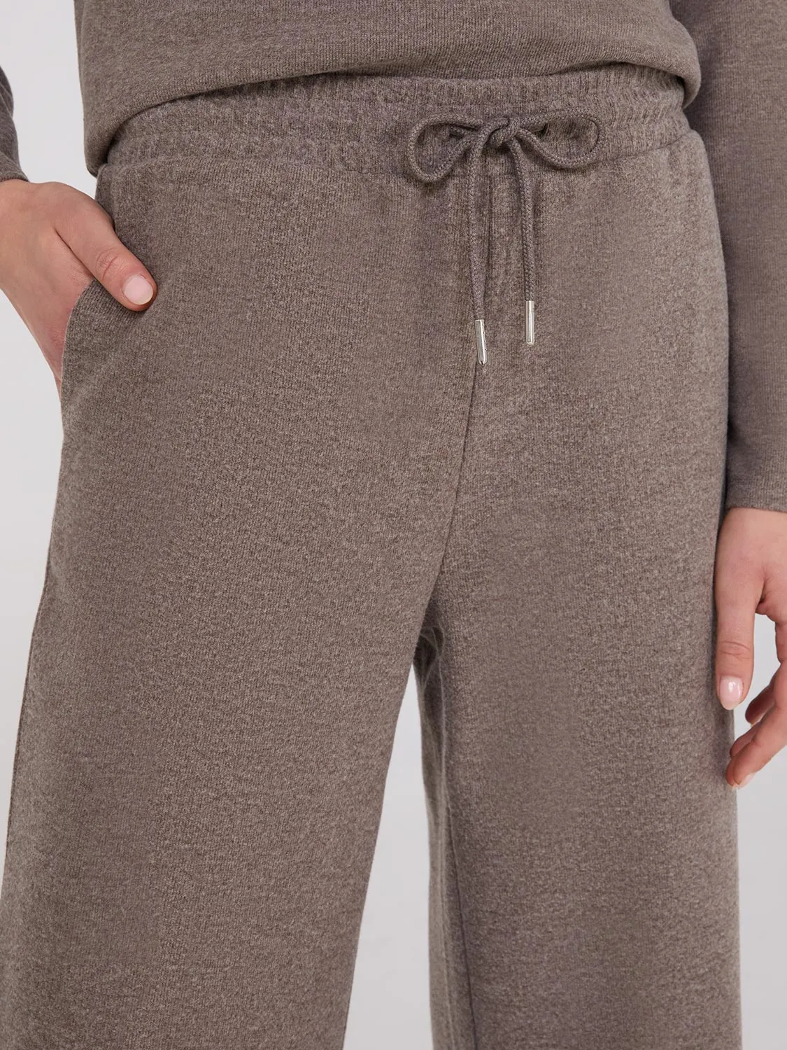 Melange Brushed Ribbed Pants