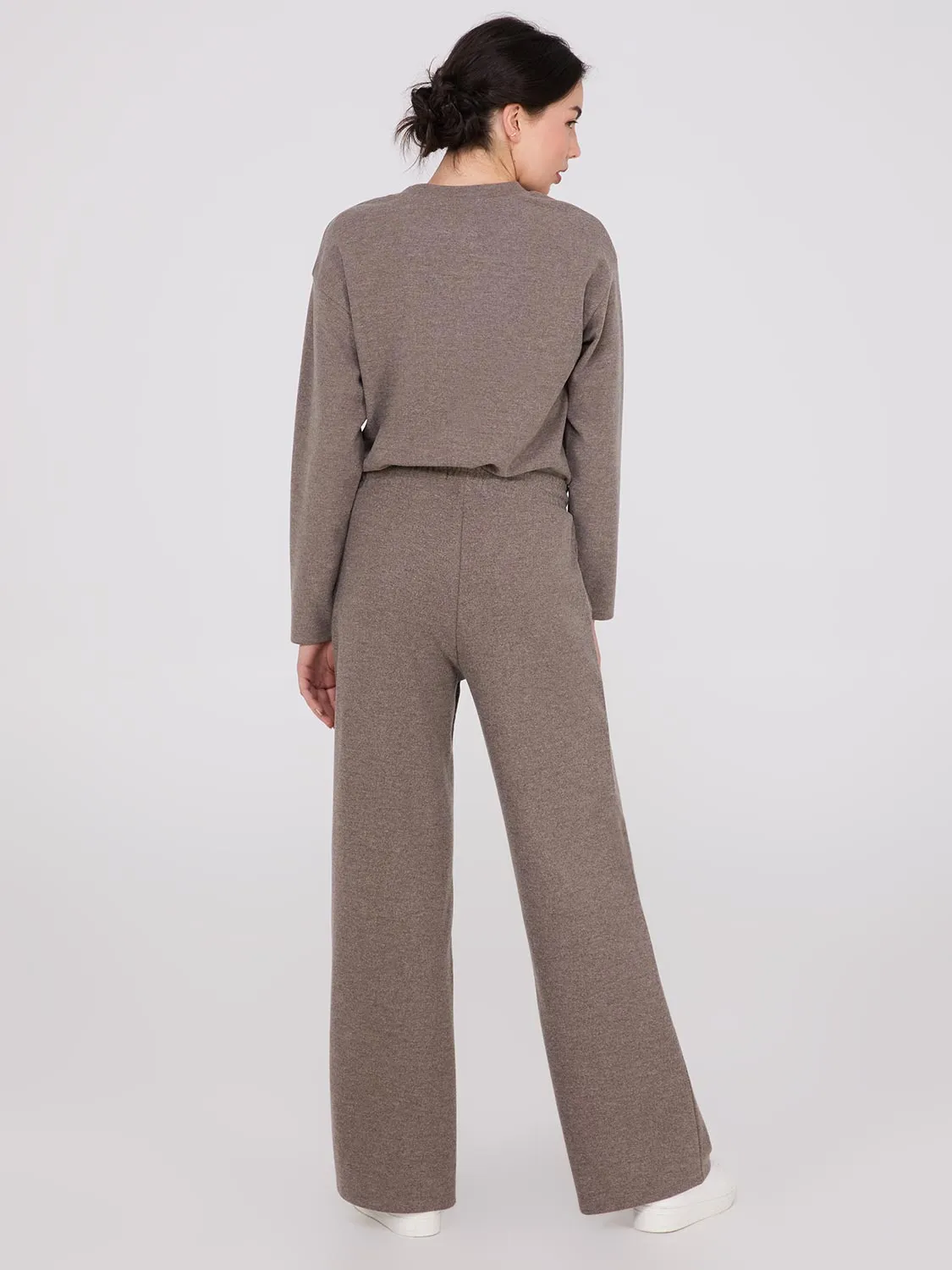 Melange Brushed Ribbed Pants
