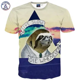 Men's 3D T-Shirt LIVE SLOW DIE WHENEVER