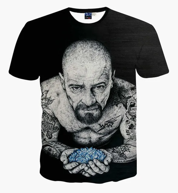 Men's 3D Walter White Meth T-Shirt