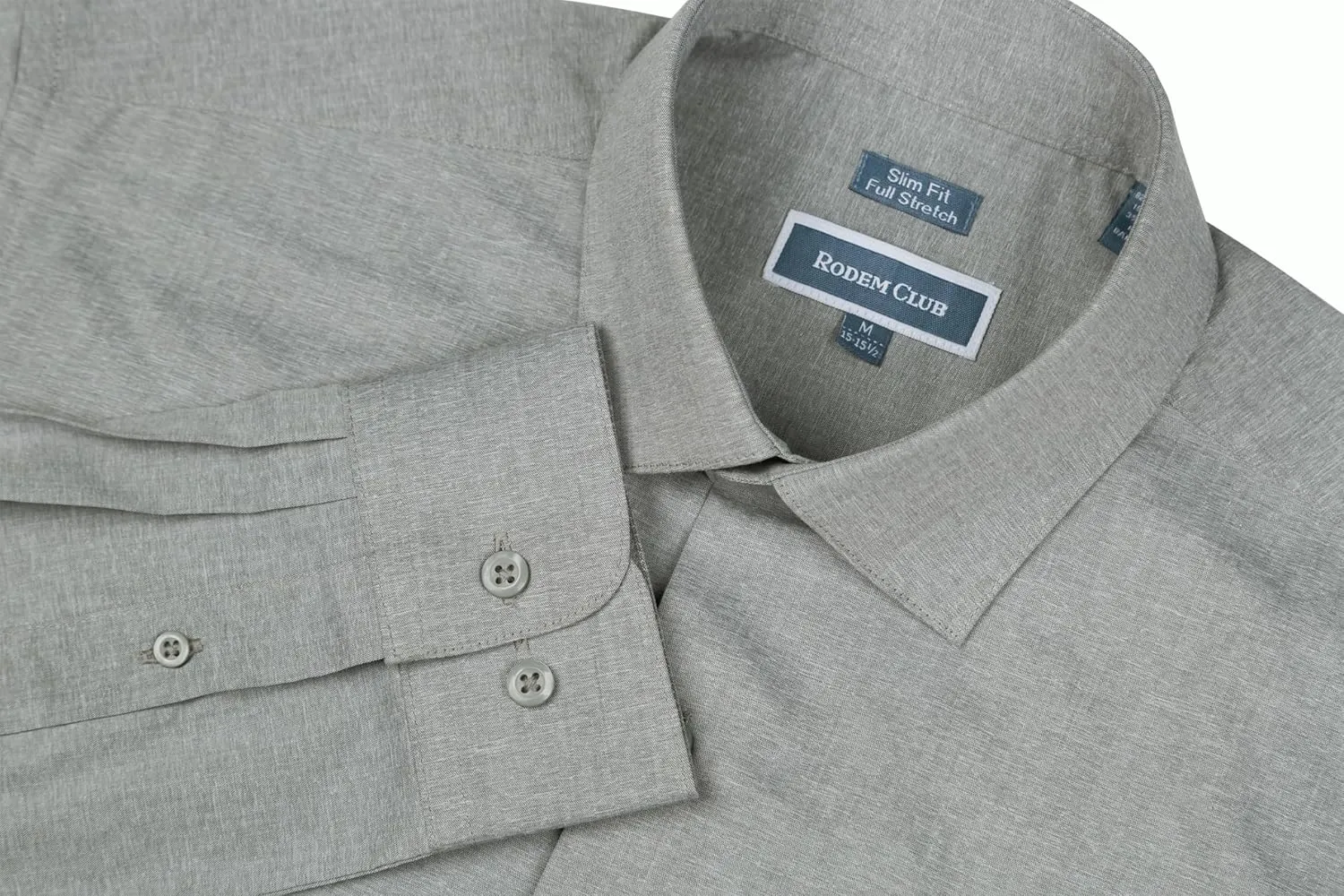 Men's Dress Shirt Long Sleeve Stretch Wrinkle-Resistant Formal Shirt Business Casual Heather Button Down Shirts