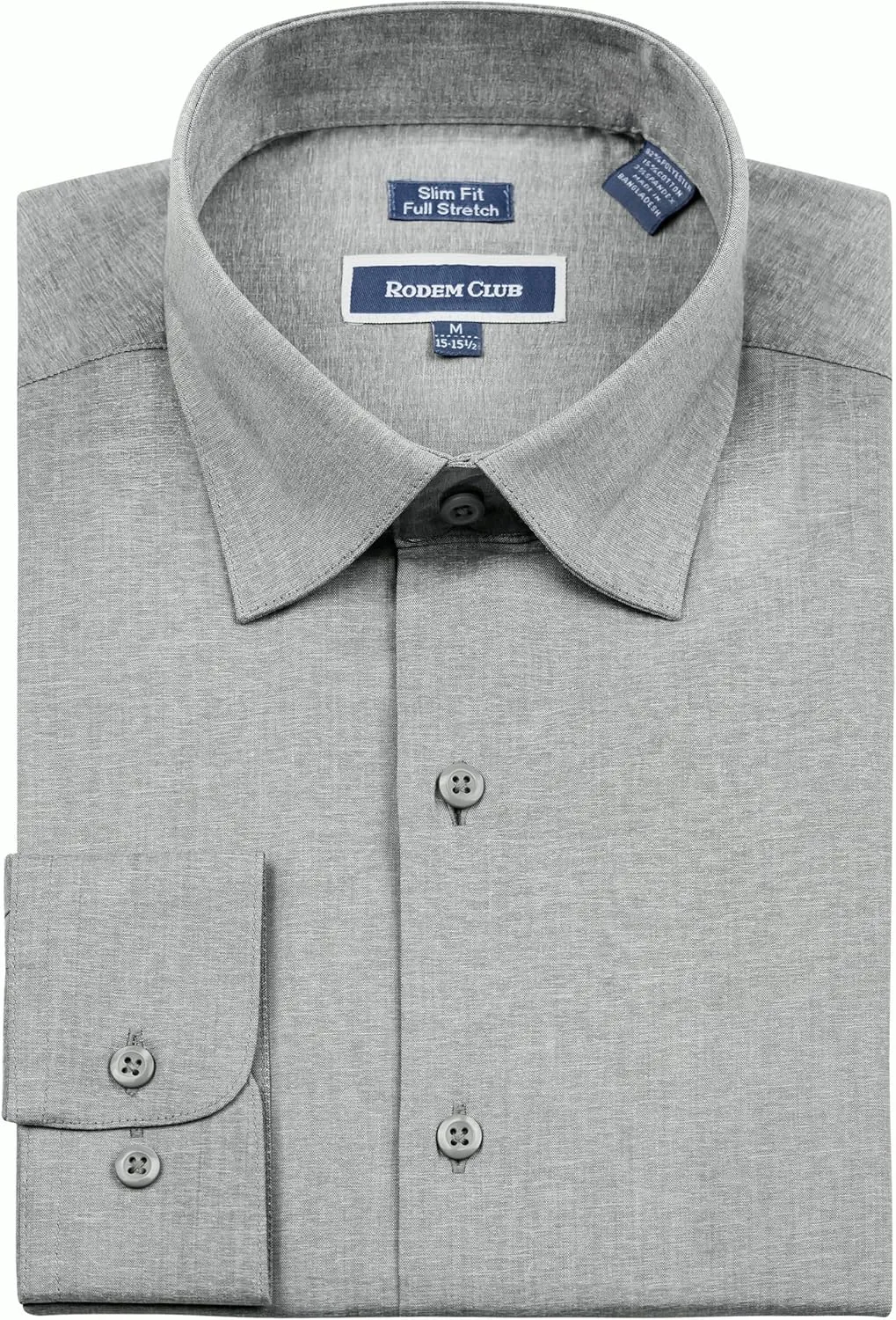 Men's Dress Shirt Long Sleeve Stretch Wrinkle-Resistant Formal Shirt Business Casual Heather Button Down Shirts