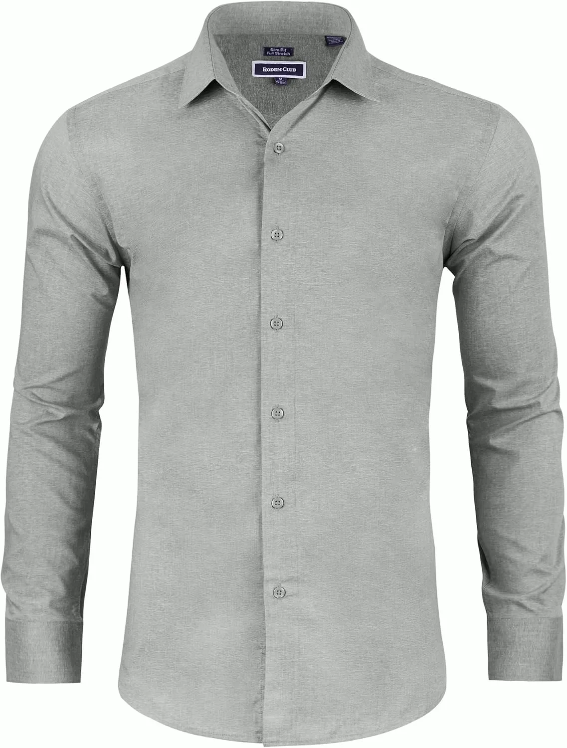 Men's Dress Shirt Long Sleeve Stretch Wrinkle-Resistant Formal Shirt Business Casual Heather Button Down Shirts