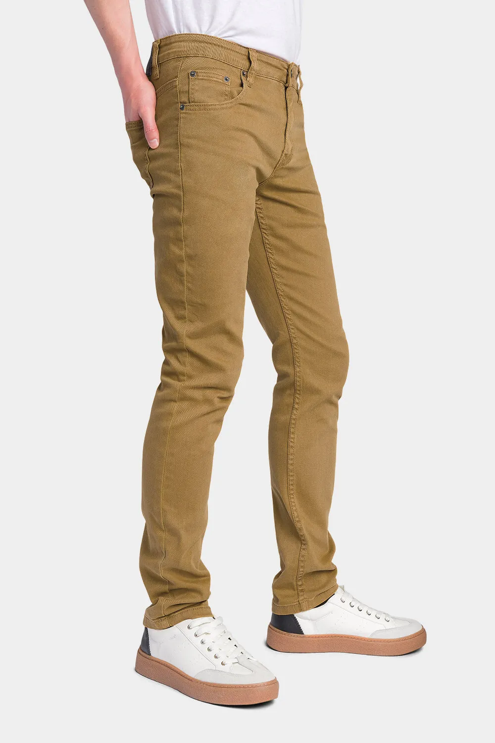 Men's Essential Skinny Fit Colored Jeans (Wheat)