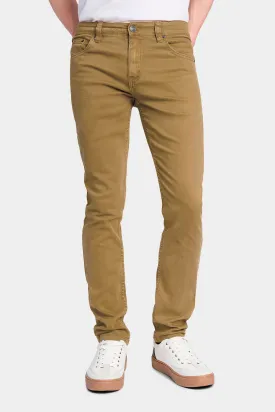 Men's Essential Skinny Fit Colored Jeans (Wheat)