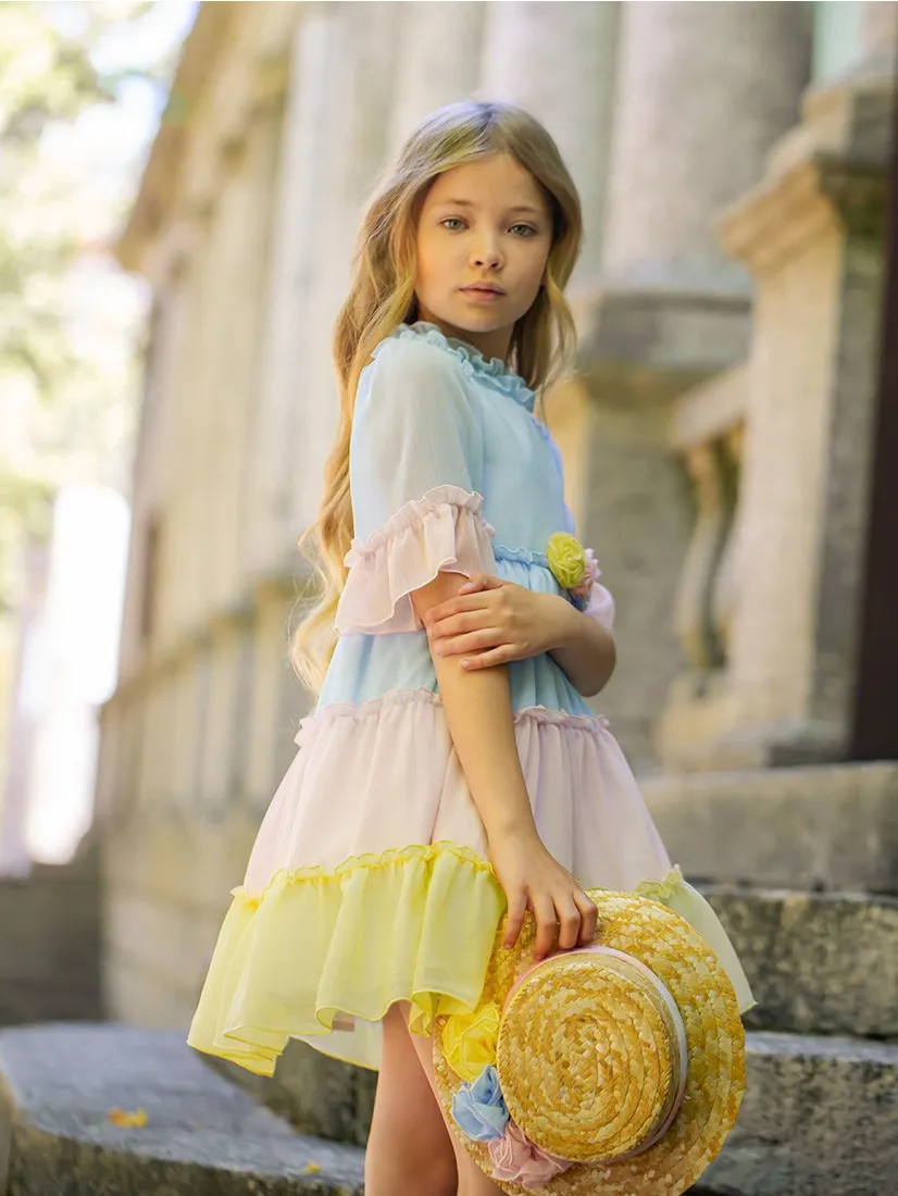 Multicolor Chiffon Dress