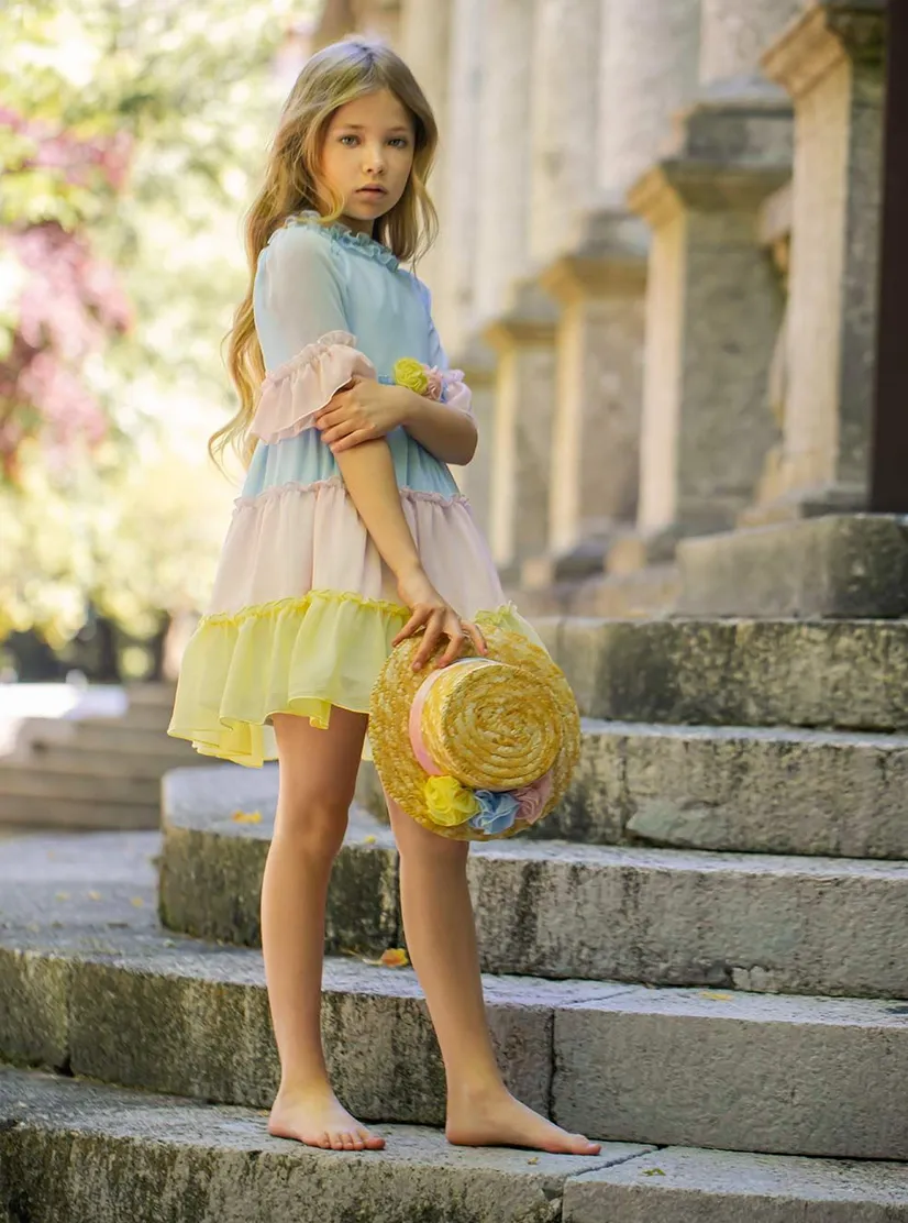Multicolor Chiffon Dress