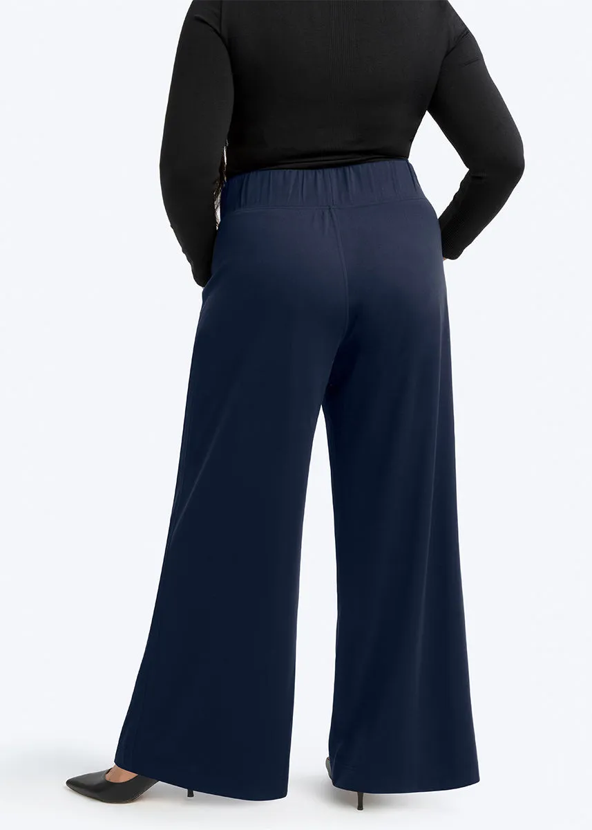Multitasker Wide Leg Pant - Oxford Navy