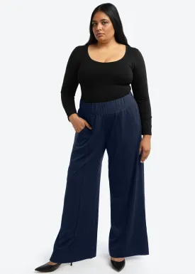 Multitasker Wide Leg Pant - Oxford Navy