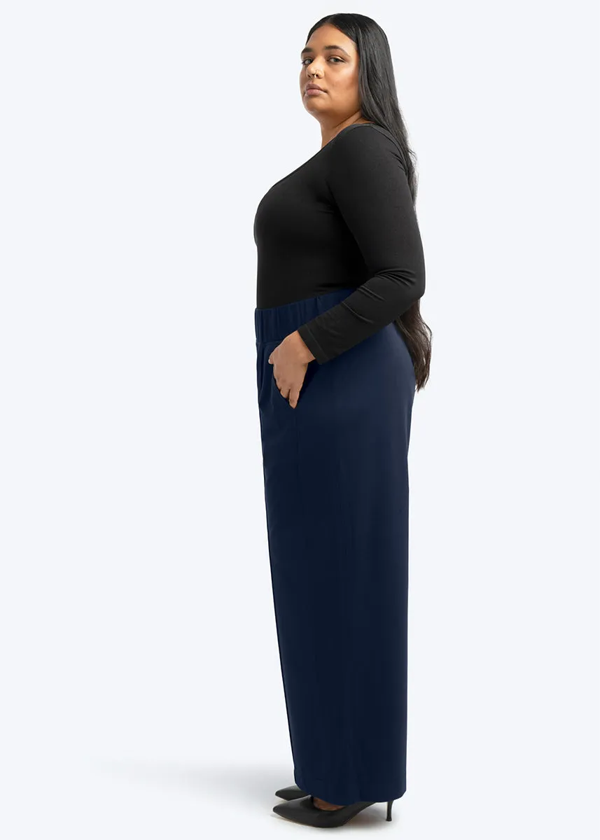 Multitasker Wide Leg Pant - Oxford Navy