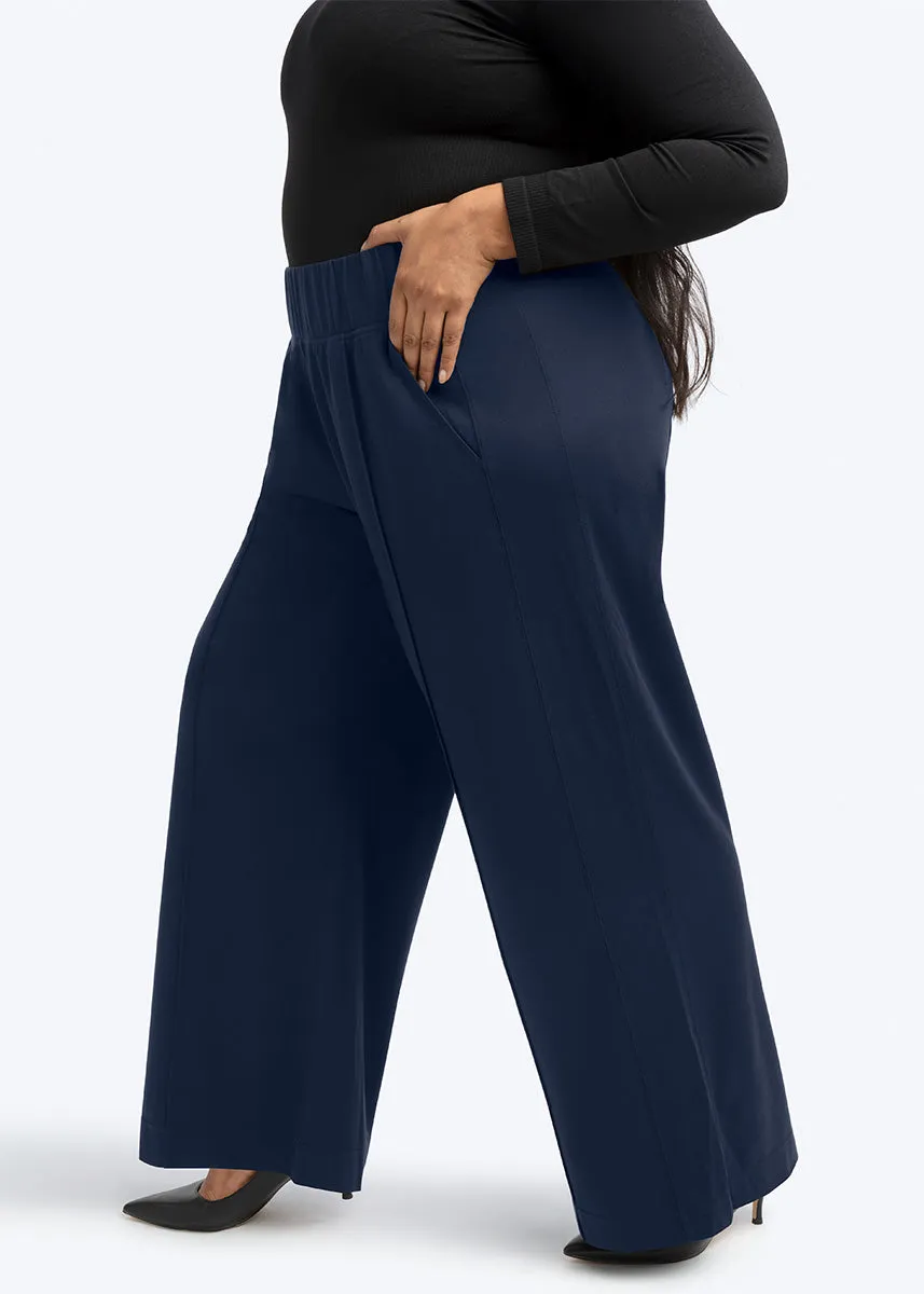 Multitasker Wide Leg Pant - Oxford Navy