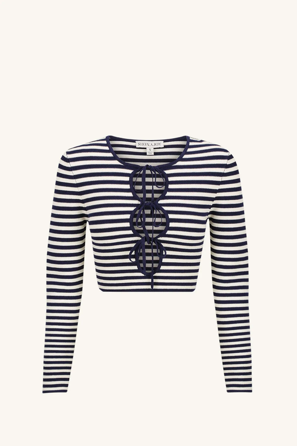 OCEANE LONG SLEEVE KEYHOLE TOP