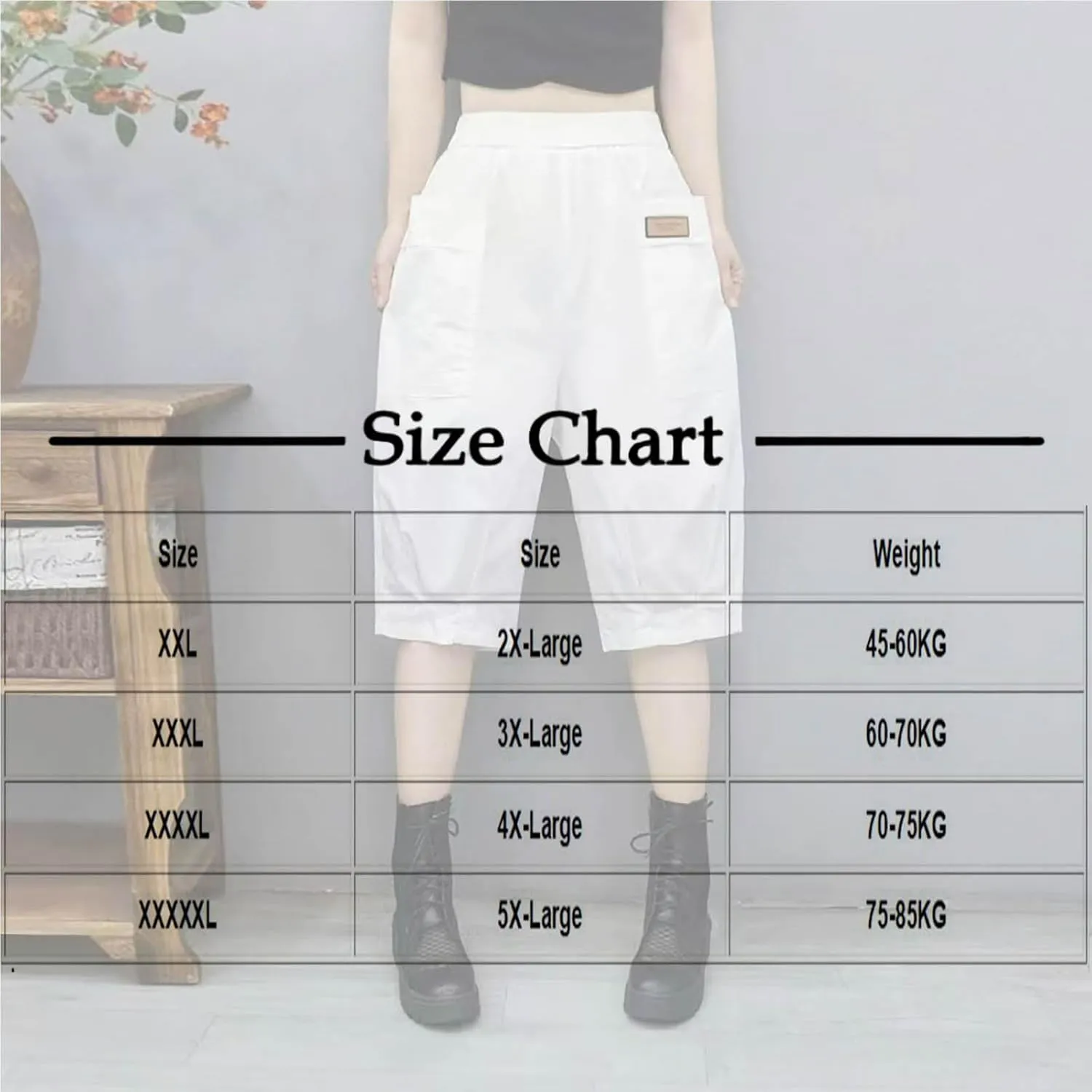 Oplxuo Women's Summer Capri Pants Cotton Shorts Utility Lightweight Thin Casual Loose Bermuda Crooped Pants with Pockets