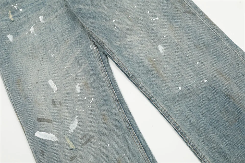 Paint Splash-ink Jeans Men's Punk Fashion Brand