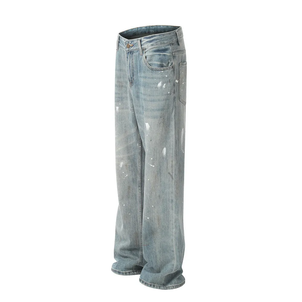 Paint Splash-ink Jeans Men's Punk Fashion Brand