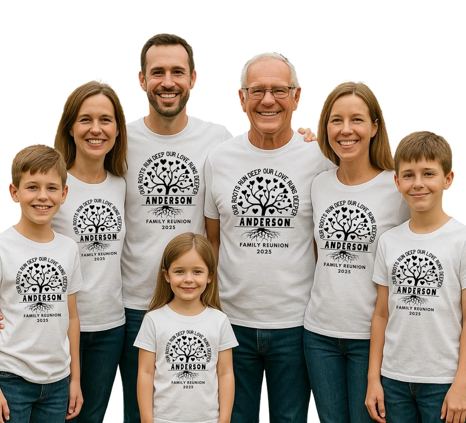 Personalized Handmade Family Reunion Shirt  Our Roots Run Deep Tee, Custom Family Tree T-Shirt, Funny Matching Family Vacation Shirt, Unique Family Gathering Gift