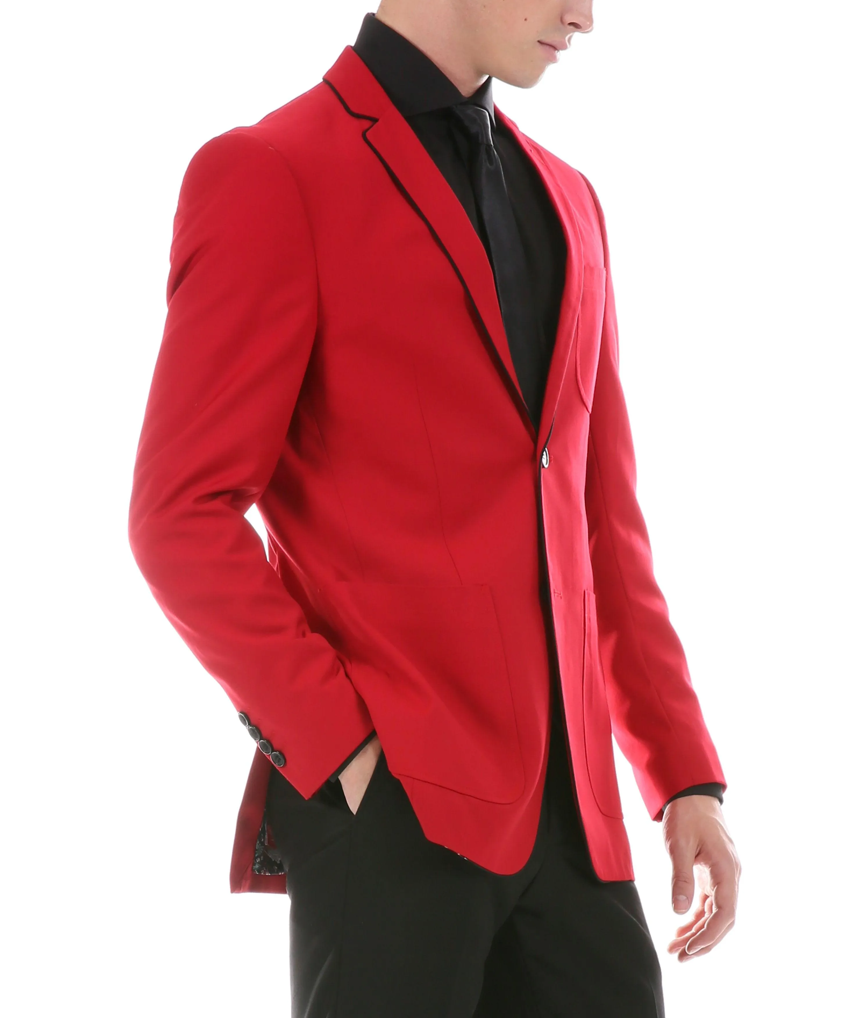 Porter Red Men's Slim Fit Blazer