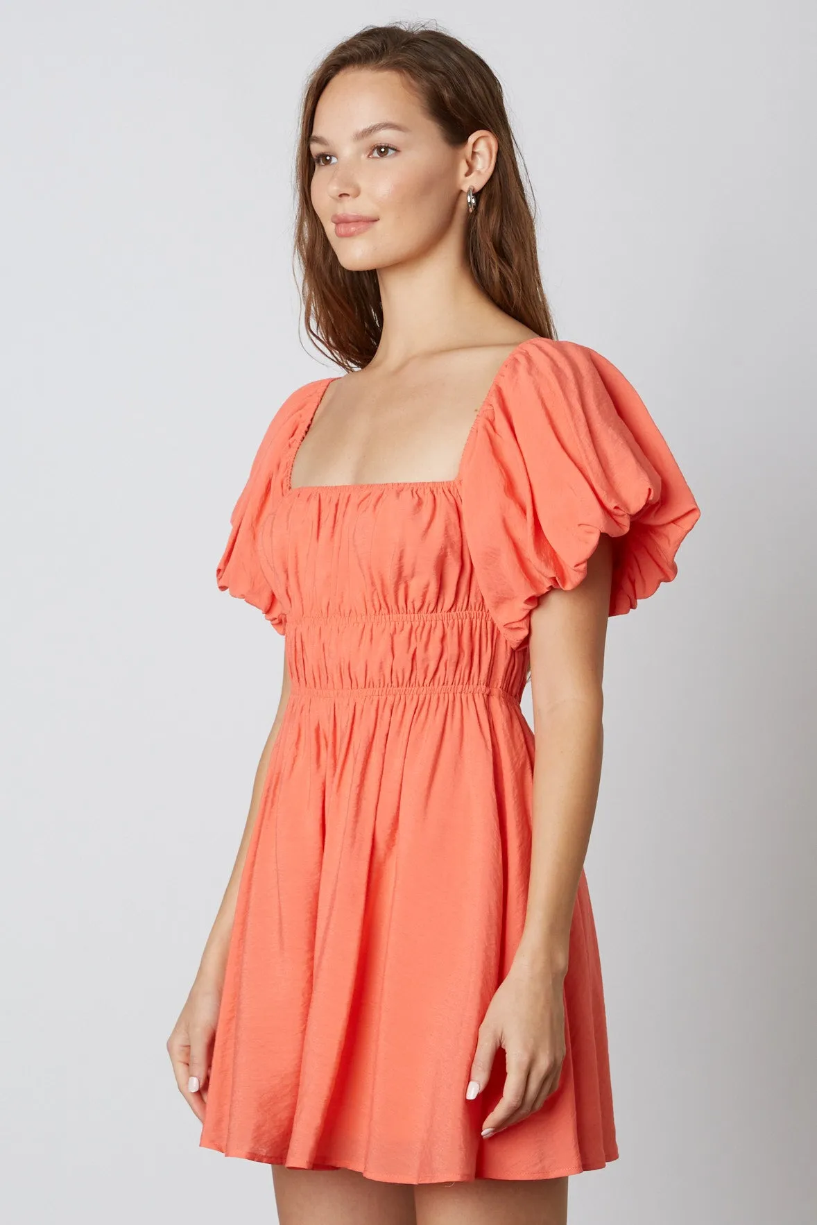 Puff Sleeve Mini Dress