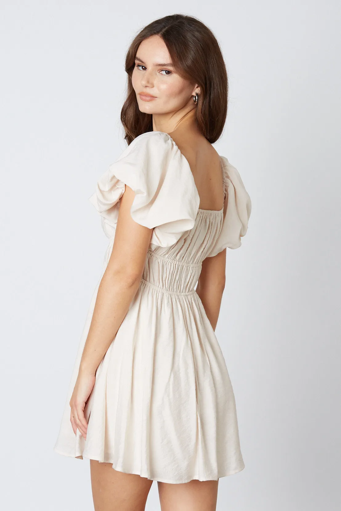 Puff Sleeve Mini Dress