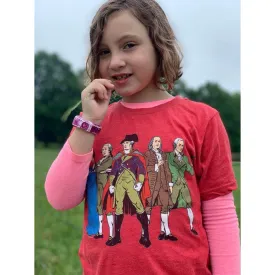 "Revolutionary Superheroes" with George Washington T-Shirt in Youth sizes - Red