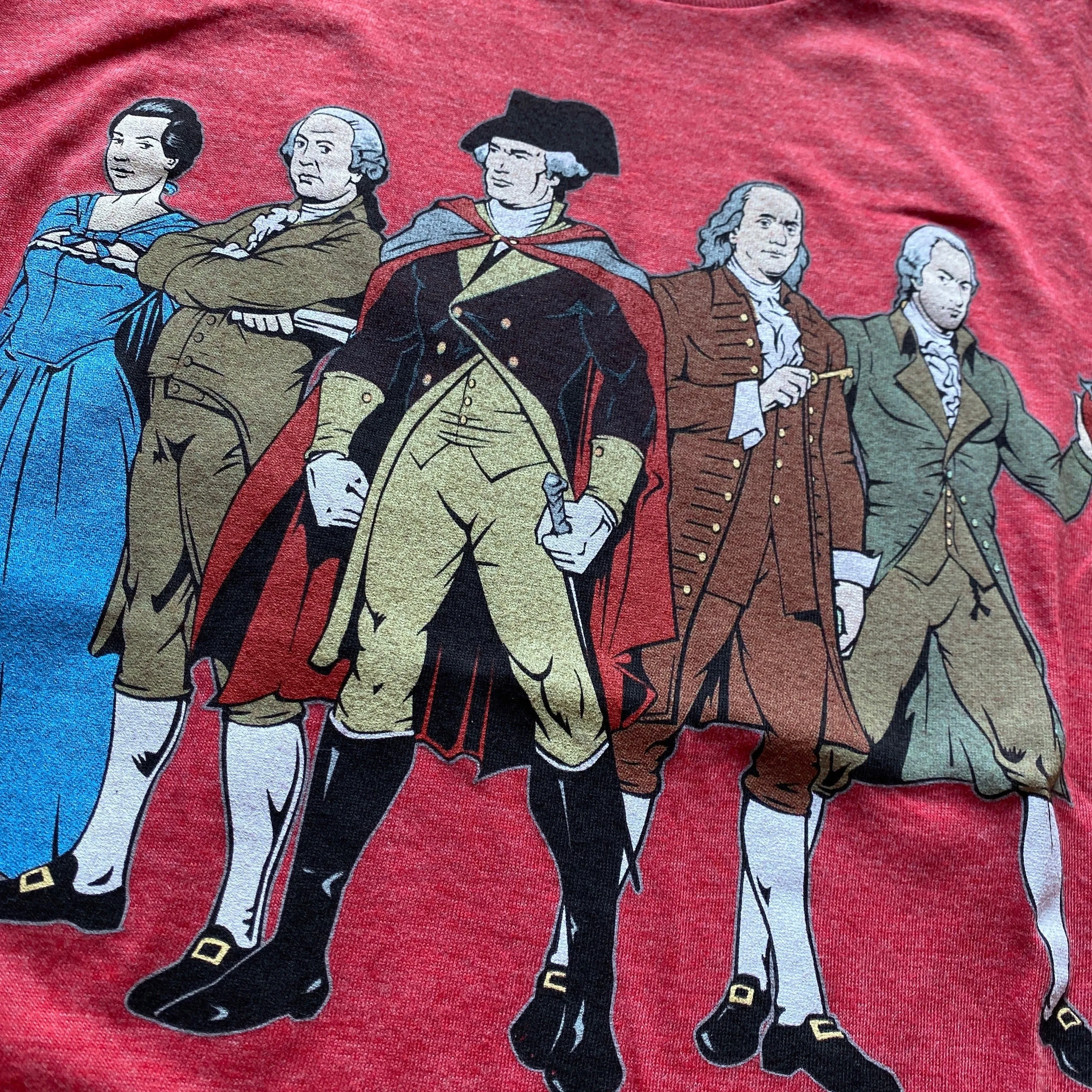 "Revolutionary Superheroes" with George Washington T-Shirt in Youth sizes - Red