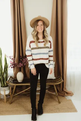 Round Neck Multi Stripe