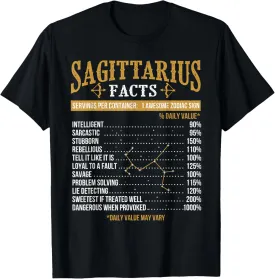 Sagittarius Facts - Zodiac Sign Astrology Symbol Horoscope T-Shirt