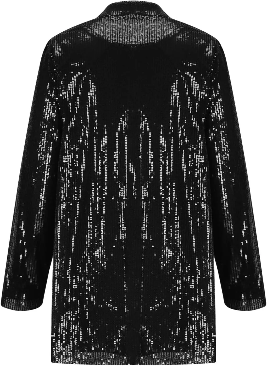 Sequin Blazer for Women Sparkly Jacket Cardigan Open Front Blazer Plus Size Outerwear Formal Jacket for Evening Gown