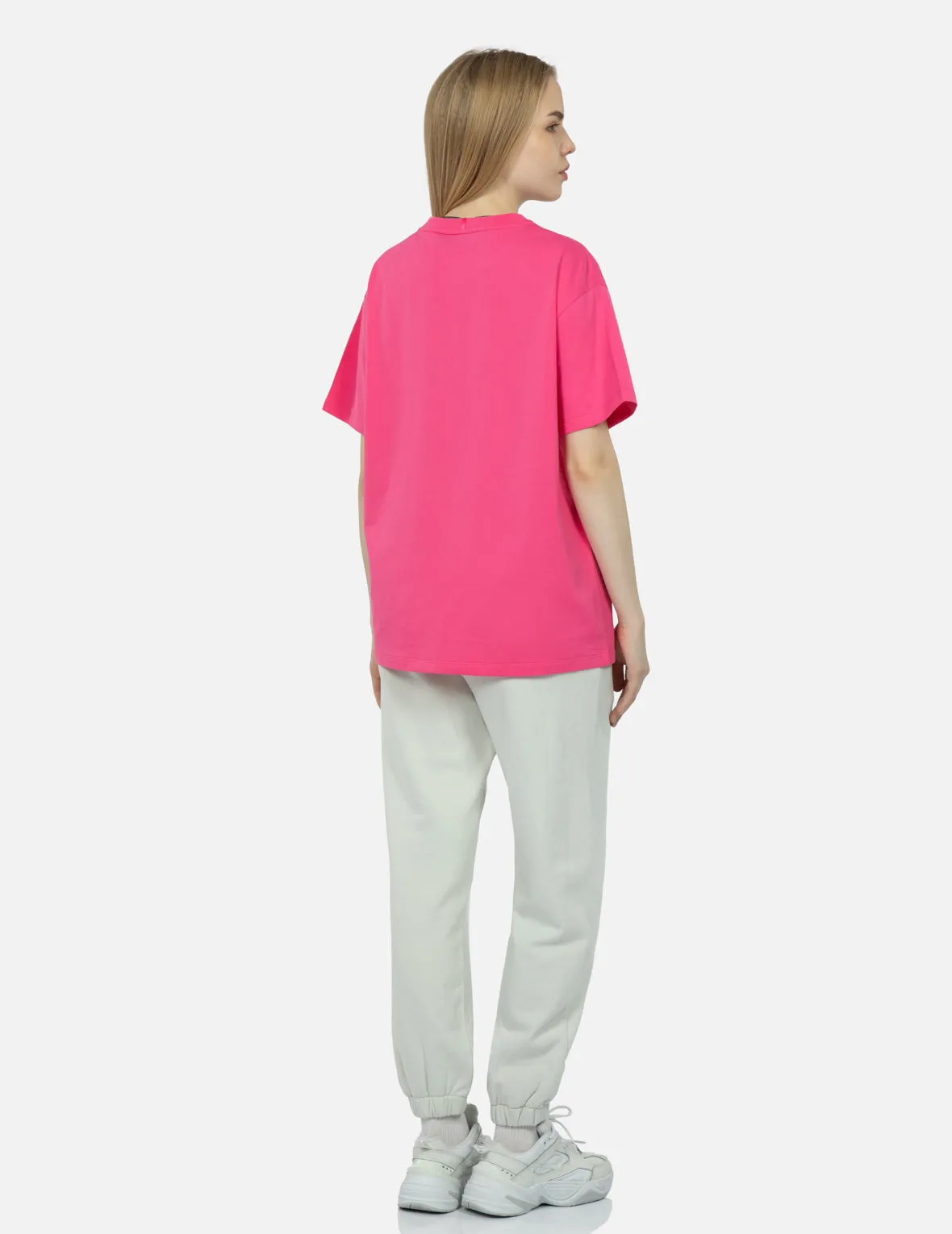 Slogan Print T-shirt With a Detachable Pouch