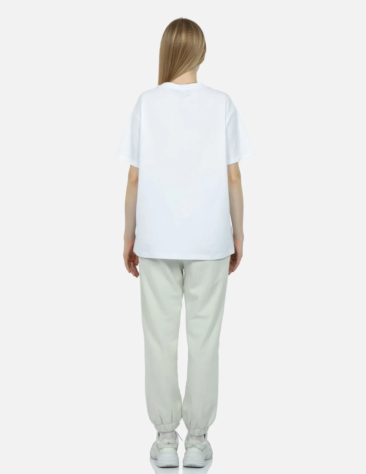 Slogan Print T-shirt With a Detachable Pouch