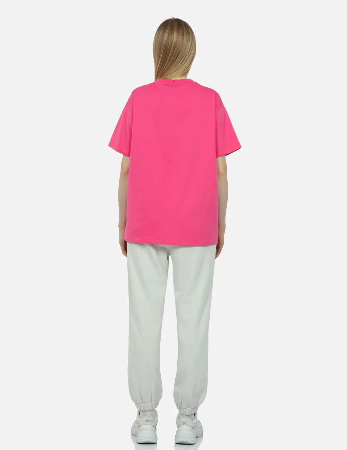Slogan Print T-shirt With a Detachable Pouch