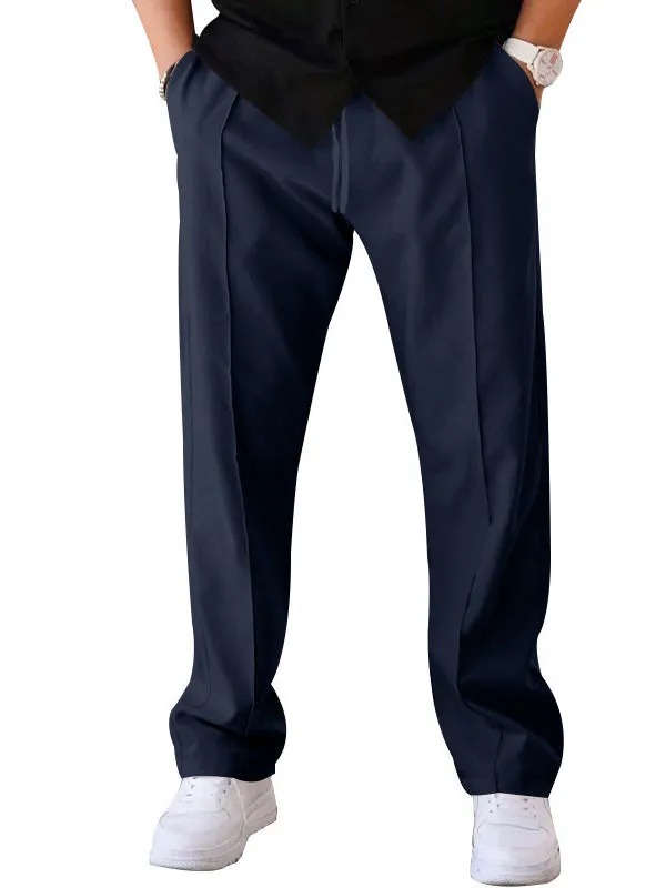 Solid Color Loose Straight Wide Leg Pants