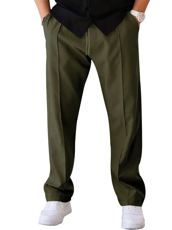 Solid Color Loose Straight Wide Leg Pants