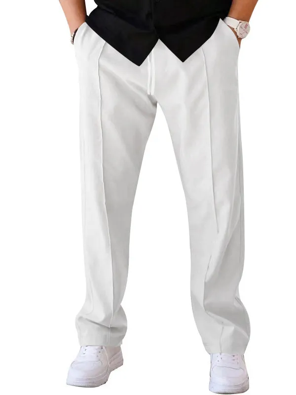 Solid Color Loose Straight Wide Leg Pants