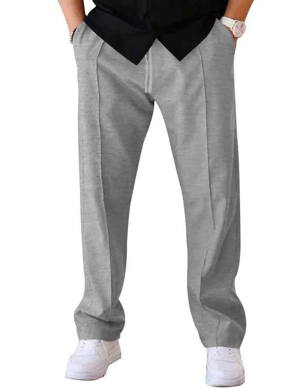 Solid Color Loose Straight Wide Leg Pants