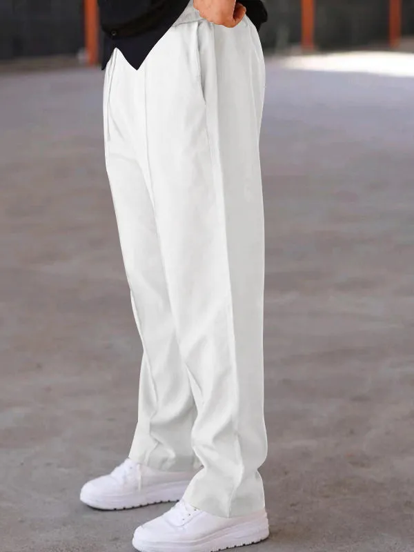 Solid Color Loose Straight Wide Leg Pants