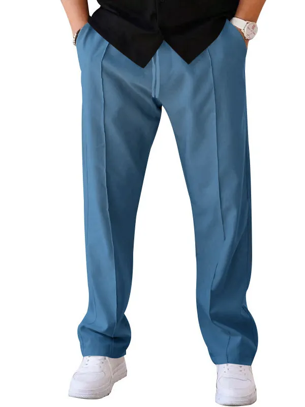 Solid Color Loose Straight Wide Leg Pants