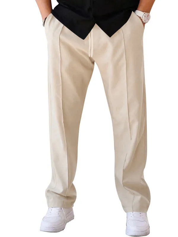 Solid Color Loose Straight Wide Leg Pants